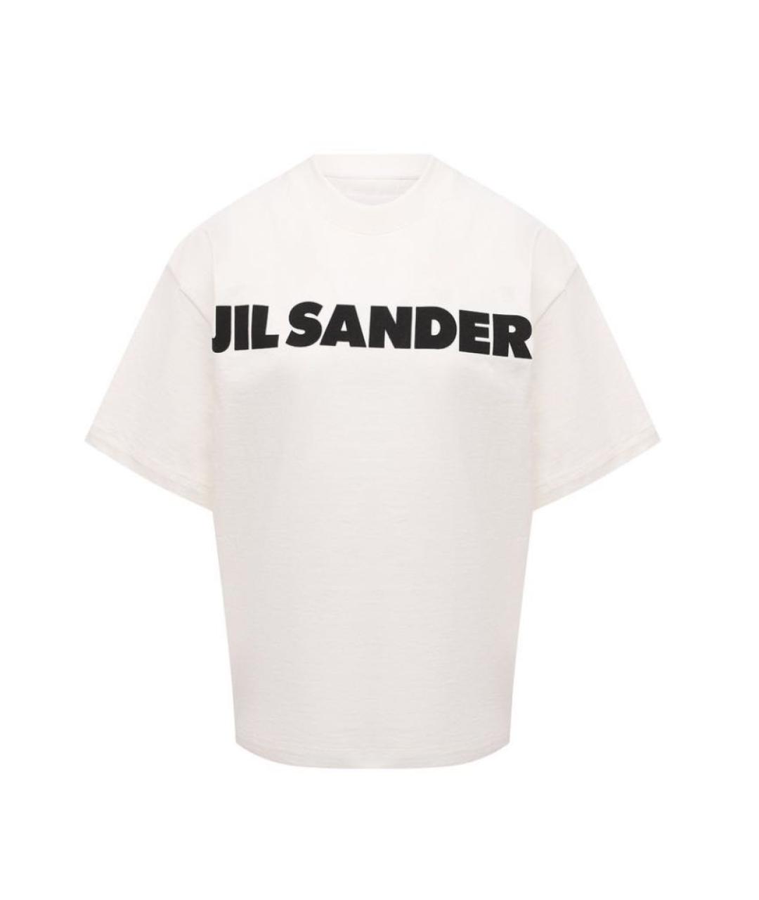 JIL SANDER Белая хлопковая футболка, фото 1