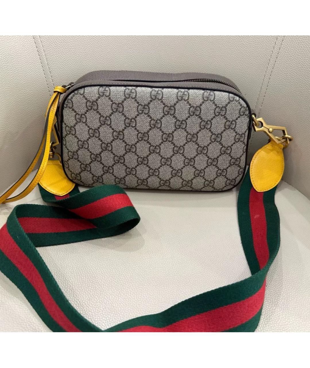 GUCCI Бежевая кожаная сумка через плечо, фото 4