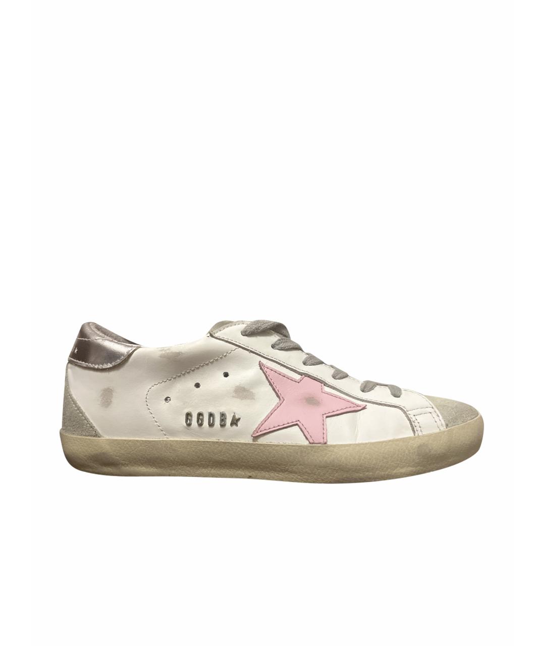 GOLDEN GOOSE DELUXE BRAND Белые кожаные кеды, фото 1