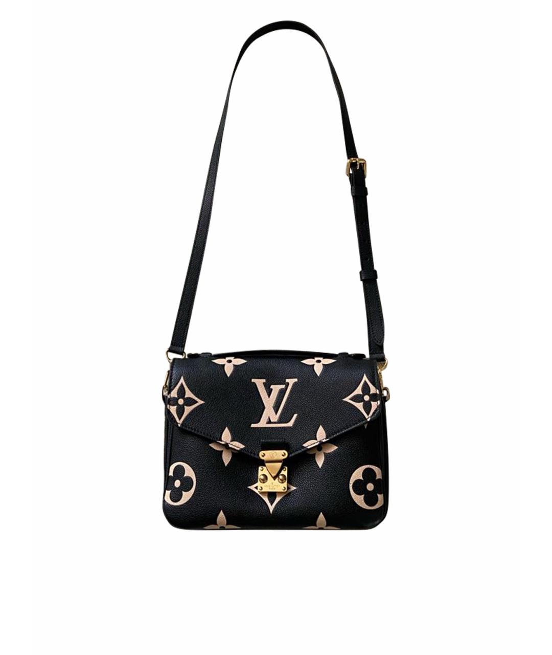 LOUIS VUITTON Черная кожаная сумка через плечо, фото 1