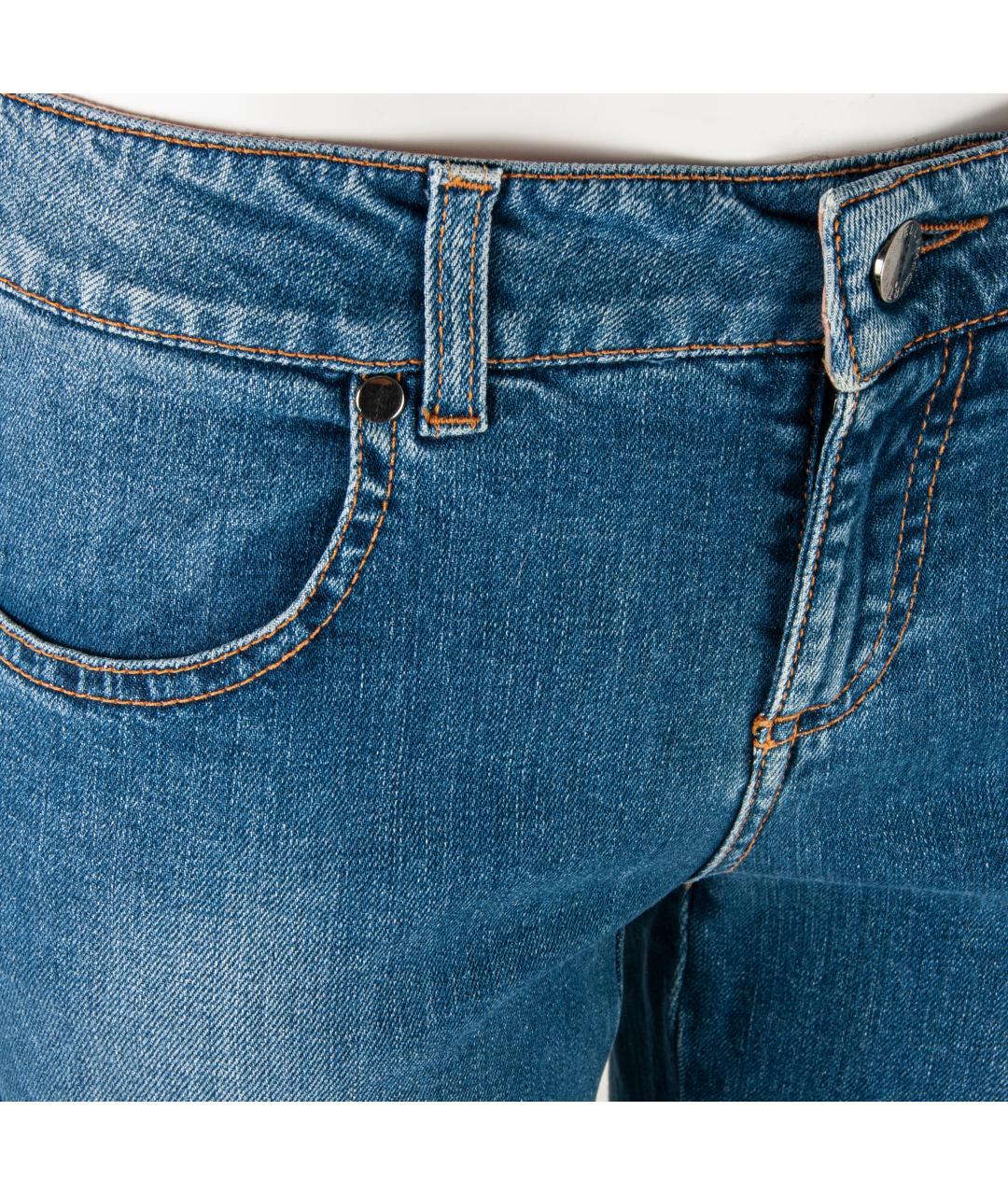 STELLA MCCARTNEY Голубые хлопко-эластановые джинсы слим, фото 2