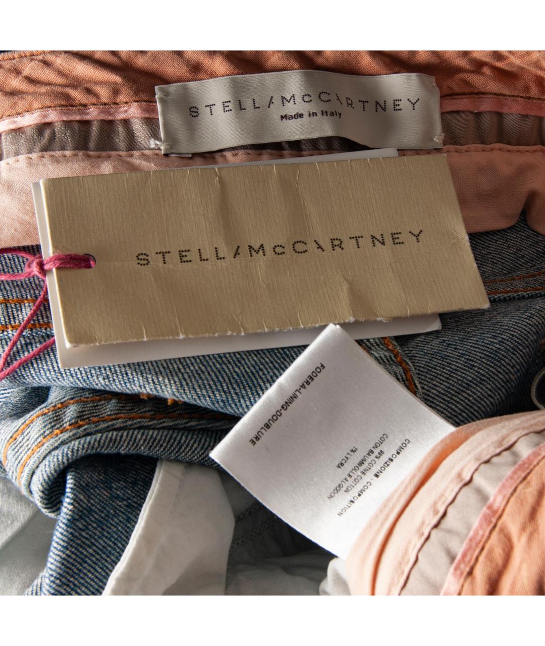 STELLA MCCARTNEY Голубые хлопко-эластановые джинсы слим, фото 5