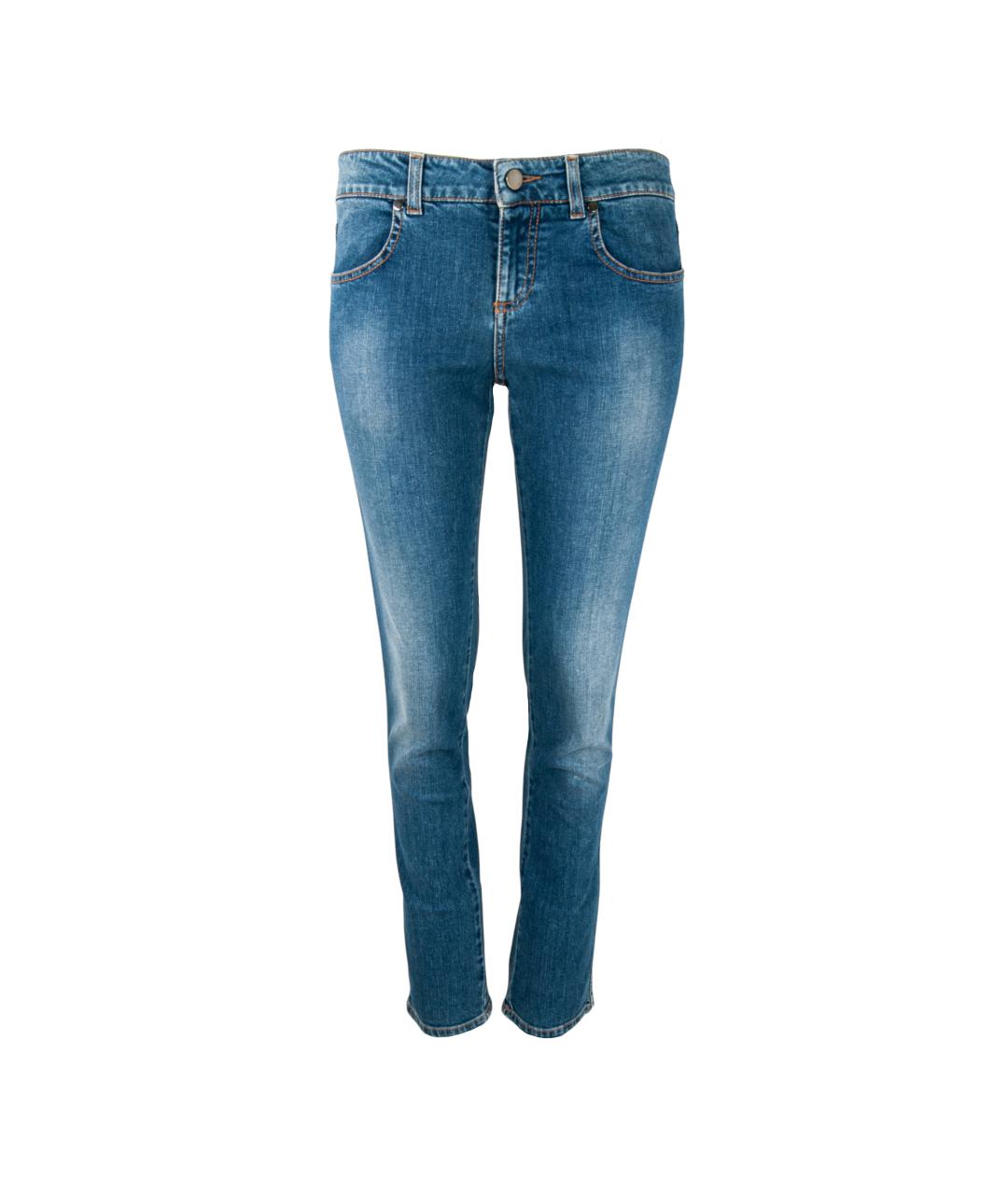 STELLA MCCARTNEY Голубые хлопко-эластановые джинсы слим, фото 1