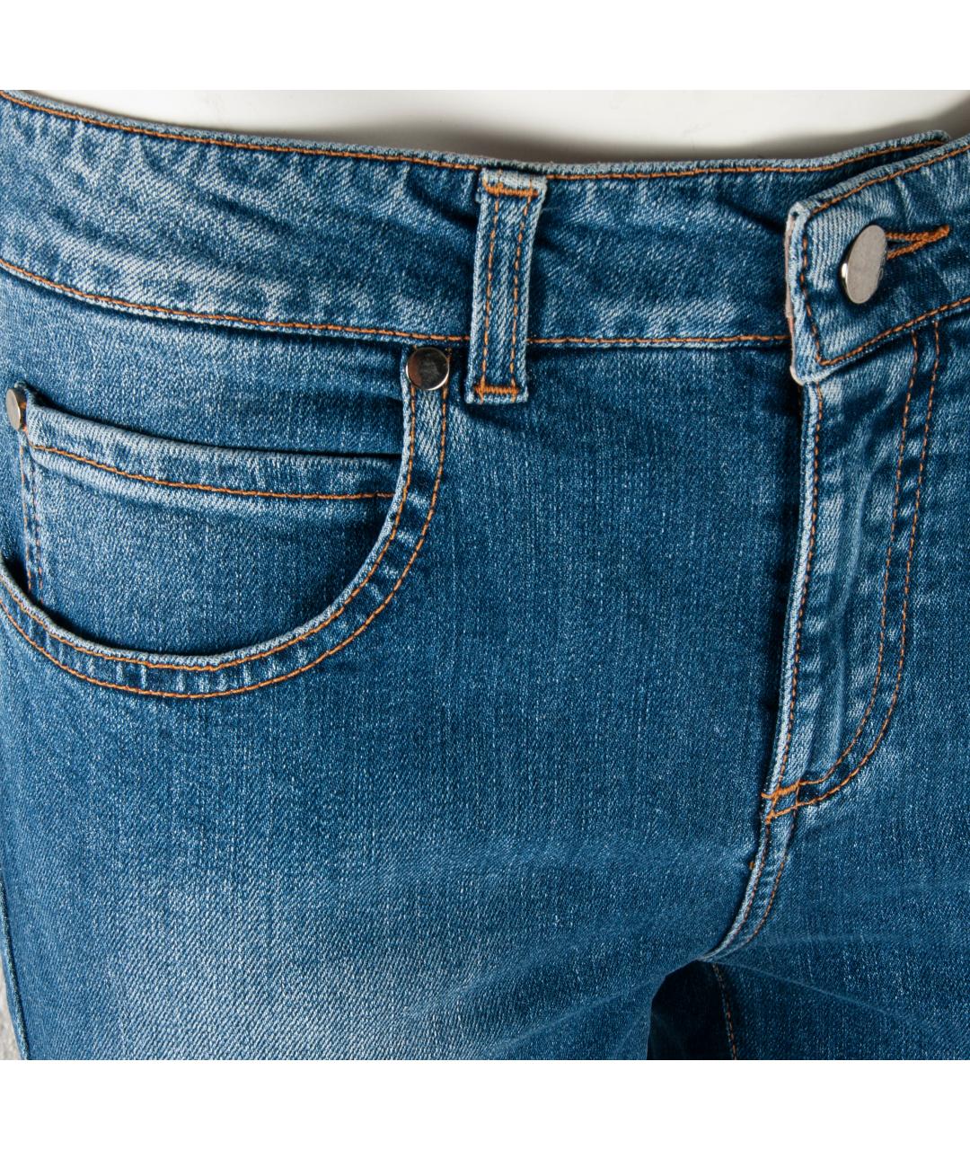 STELLA MCCARTNEY Синие хлопко-эластановые джинсы слим, фото 2