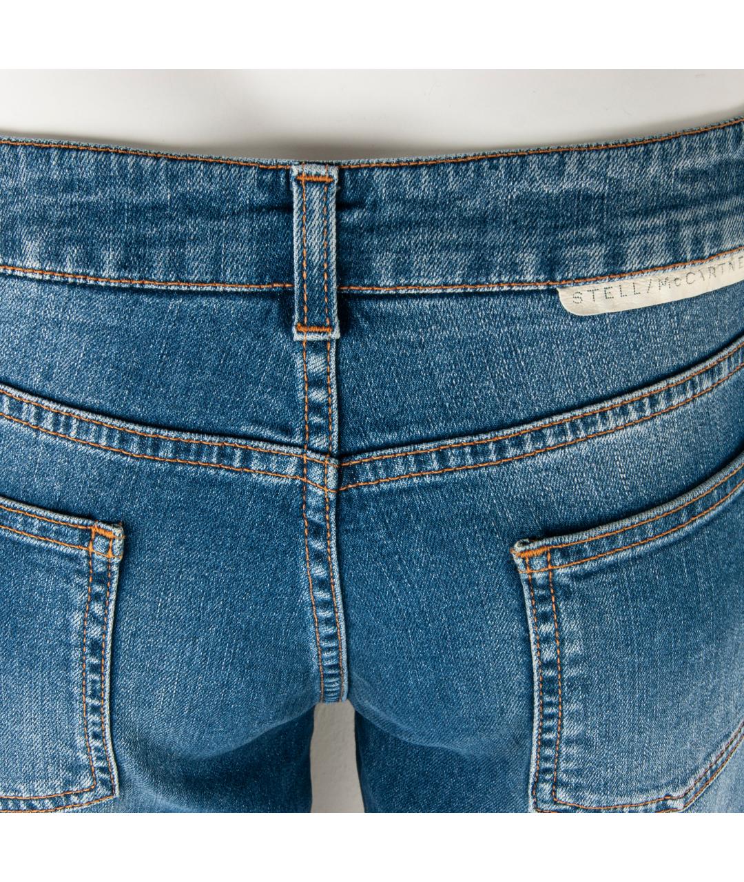 STELLA MCCARTNEY Синие хлопко-эластановые джинсы слим, фото 4