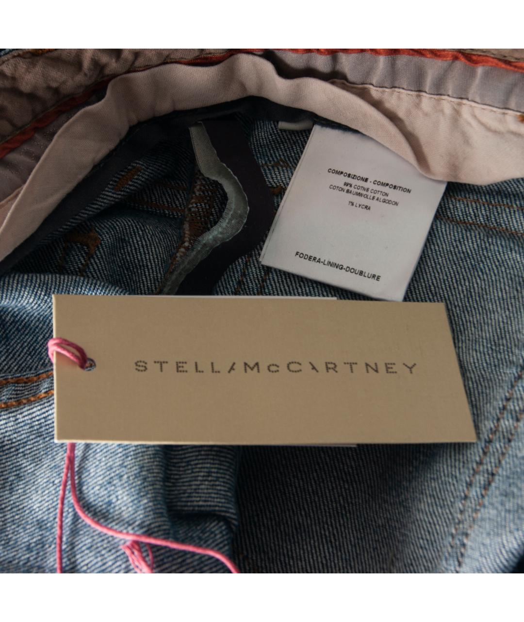 STELLA MCCARTNEY Синие хлопко-эластановые джинсы клеш, фото 5