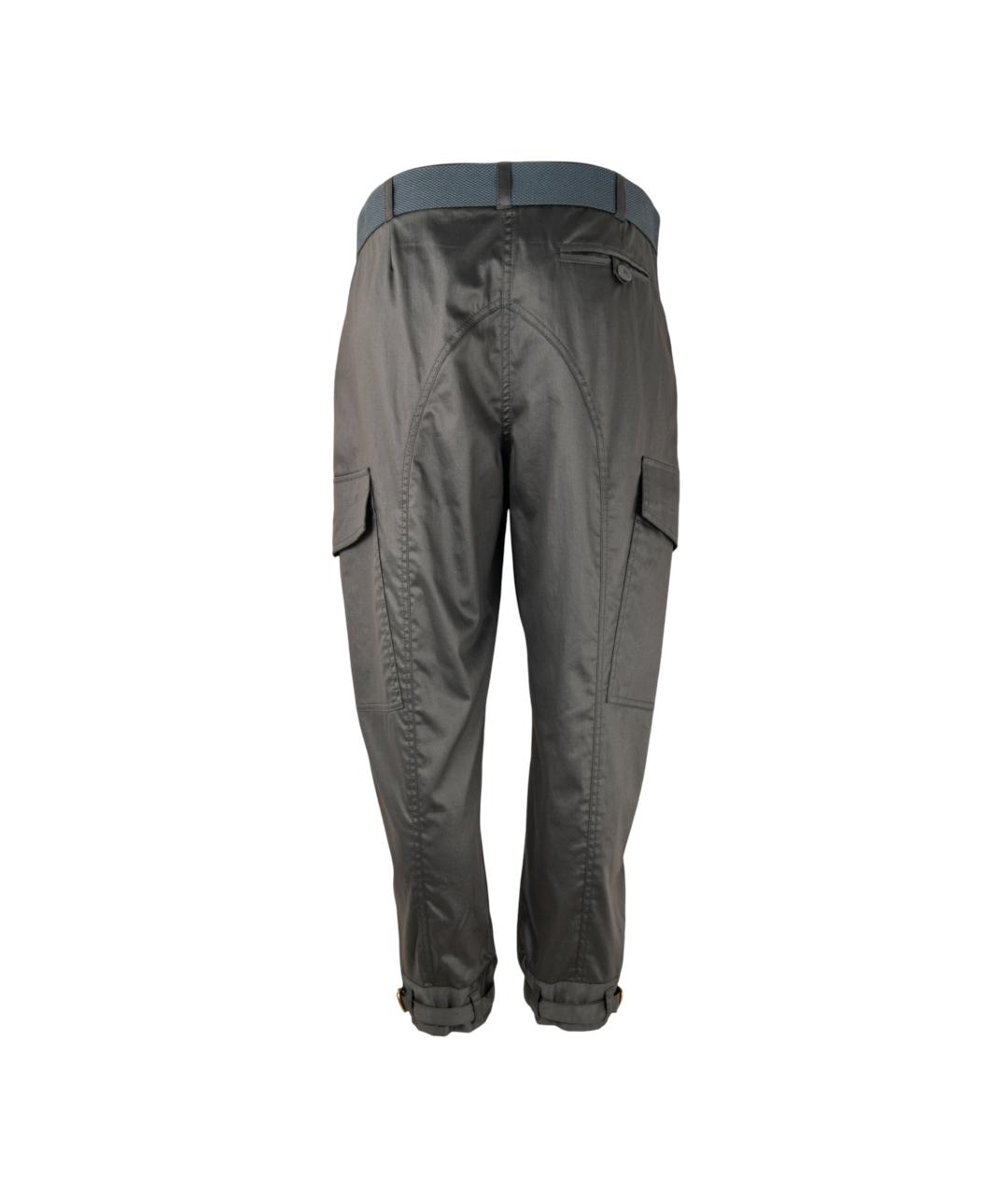 STELLA MCCARTNEY Антрацитовые хлопковые брюки широкие, фото 4