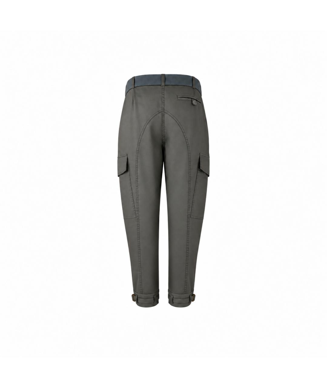 STELLA MCCARTNEY Антрацитовые хлопковые брюки широкие, фото 3