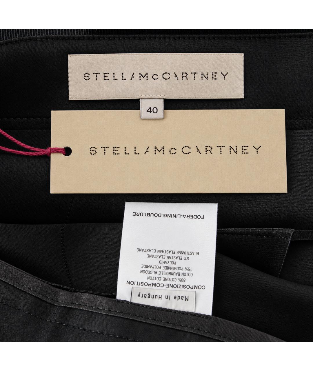 STELLA MCCARTNEY Антрацитовые хлопковые брюки широкие, фото 6