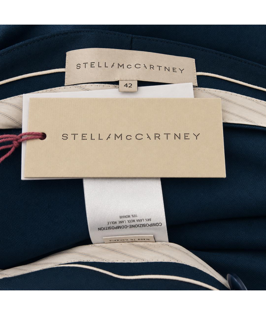 STELLA MCCARTNEY Темно-синие шерстяные брюки узкие, фото 5