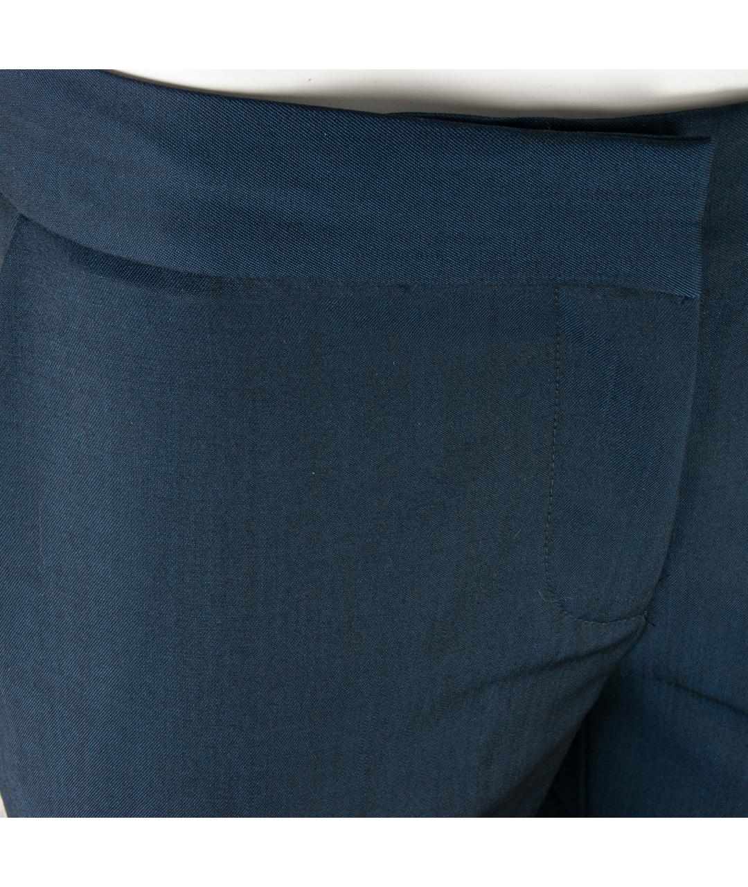 STELLA MCCARTNEY Темно-синие шерстяные брюки узкие, фото 2