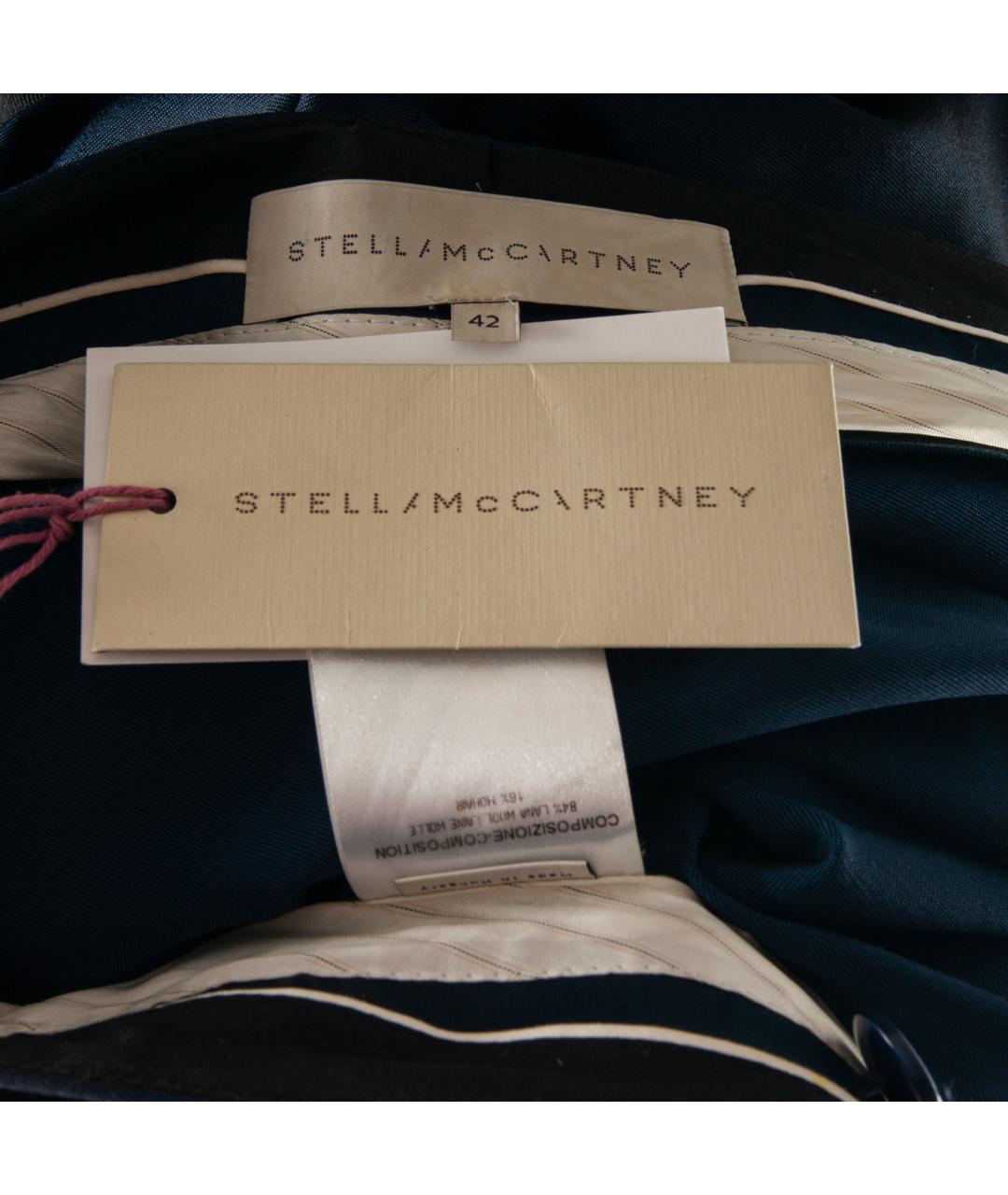 STELLA MCCARTNEY Темно-синие шерстяные брюки узкие, фото 5
