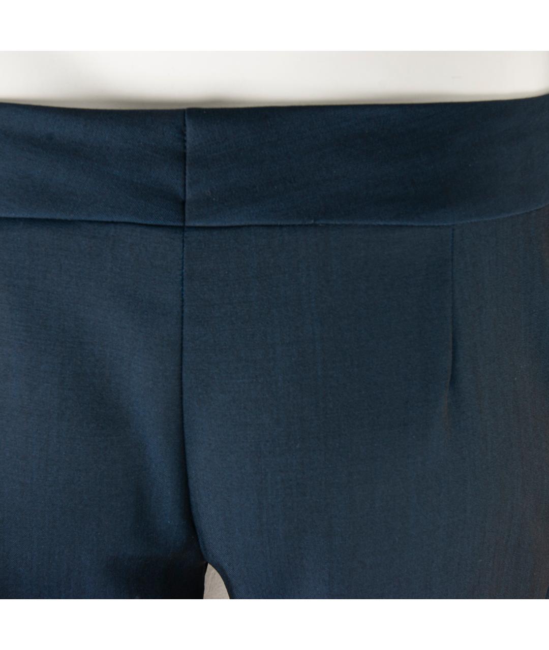 STELLA MCCARTNEY Темно-синие шерстяные брюки узкие, фото 4
