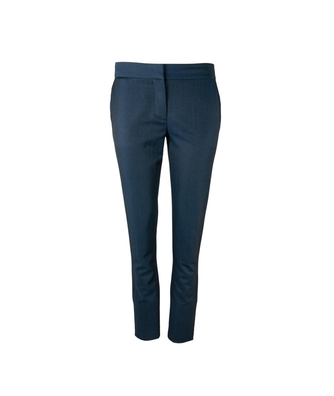 STELLA MCCARTNEY Темно-синие шерстяные брюки узкие, фото 1