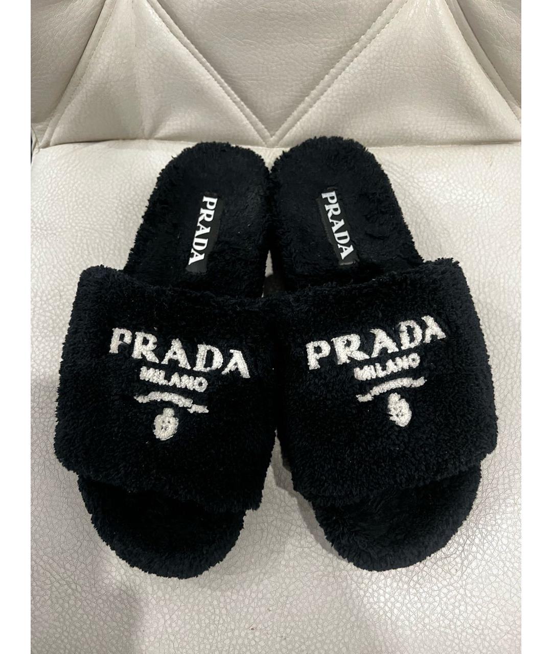 PRADA Черные шлепанцы, фото 6