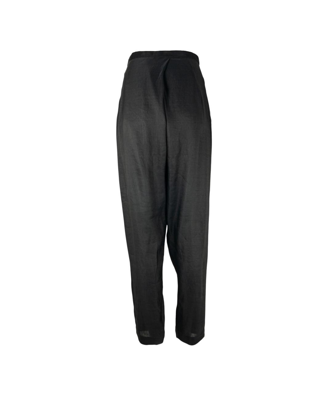 STELLA MCCARTNEY Черные льняные брюки широкие, фото 3