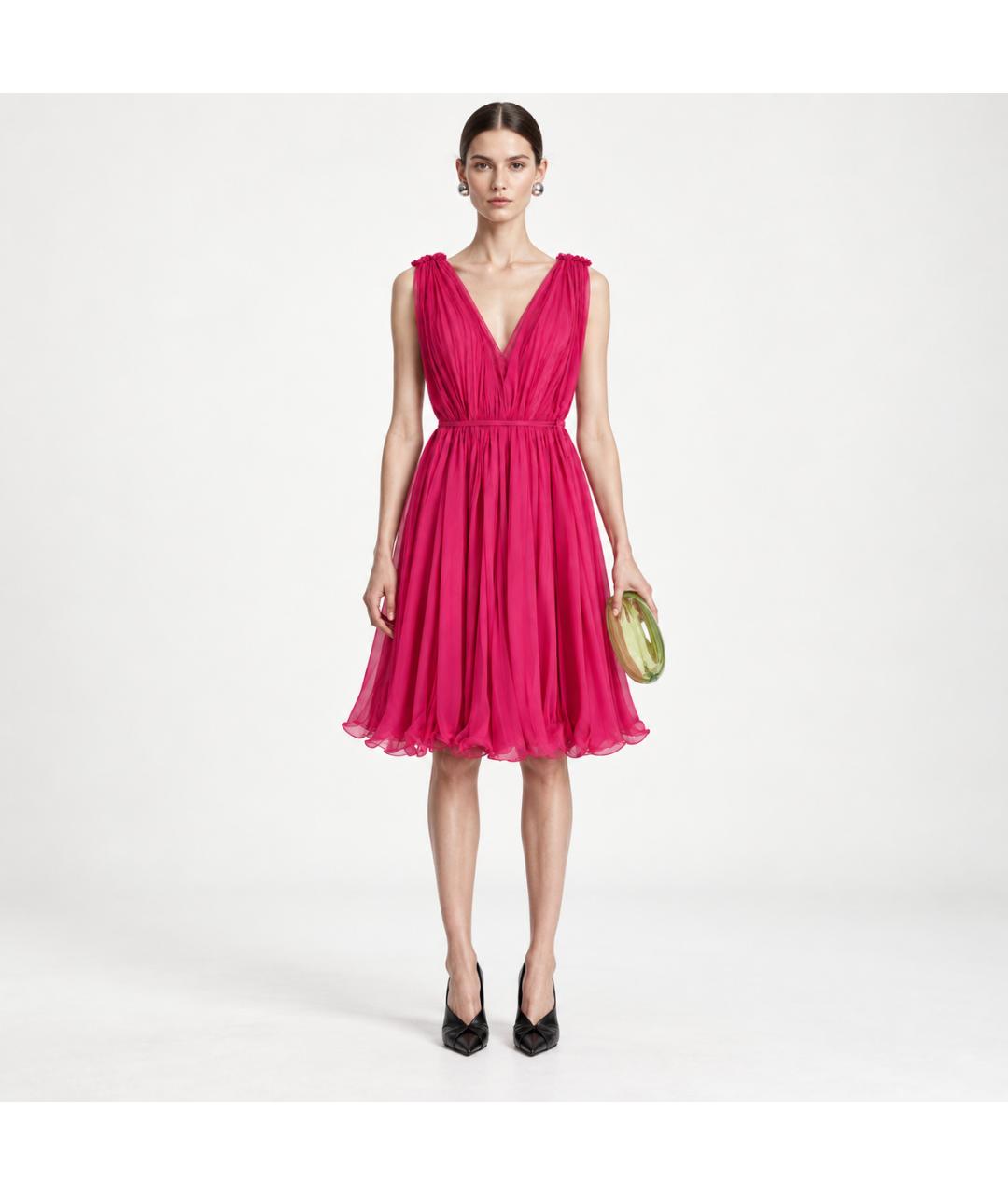 STELLA MCCARTNEY Красное полиэстеровое коктейльное платье, фото 5