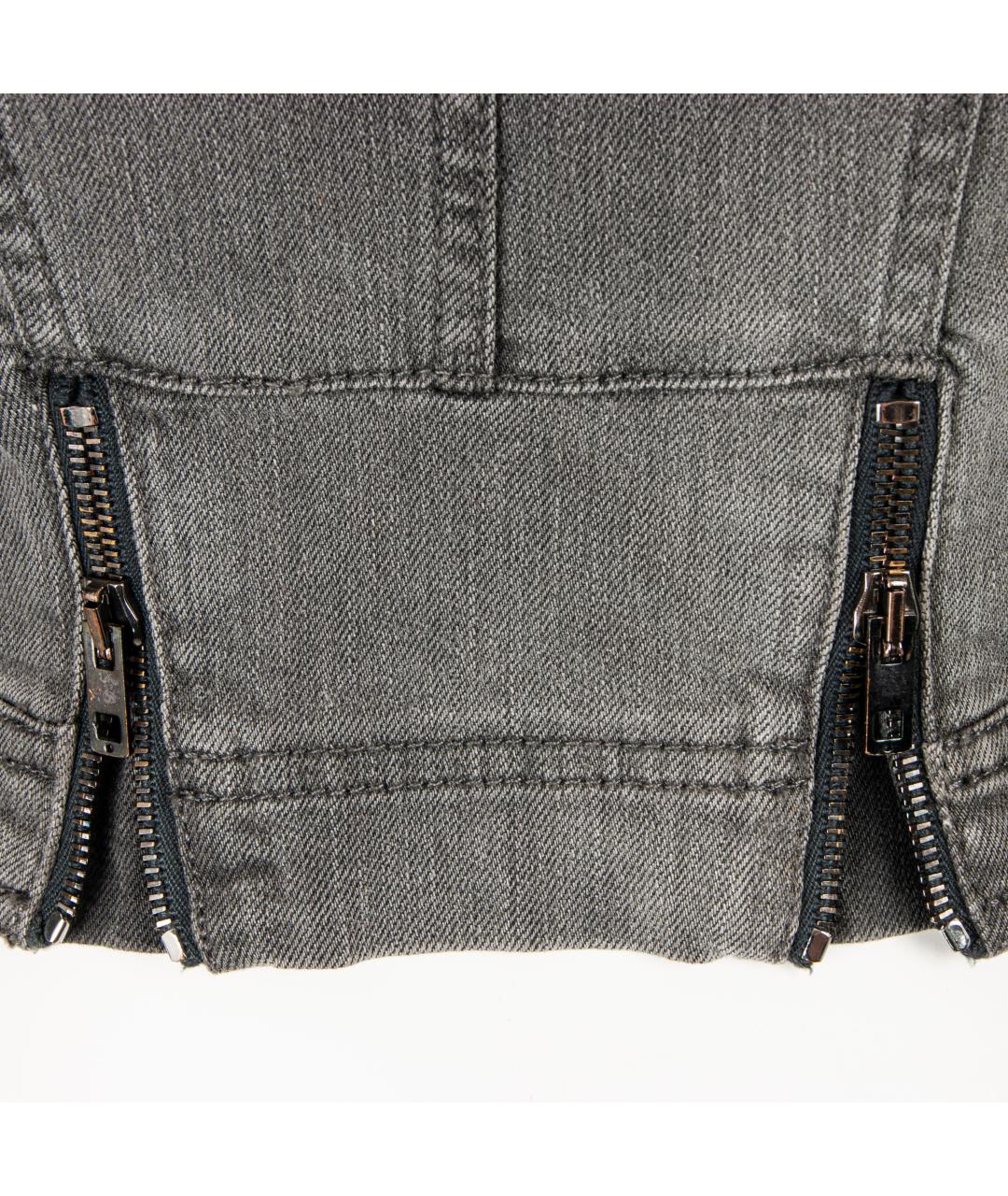 STELLA MCCARTNEY Серая хлопко-эластановая куртка, фото 4