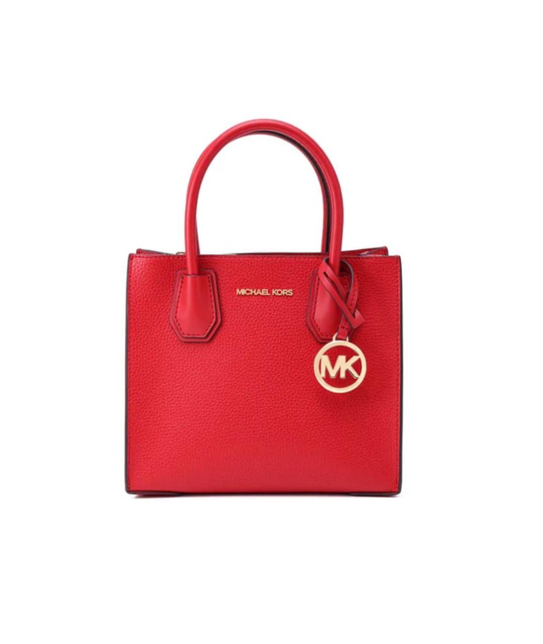 MICHAEL KORS Красная кожаная сумка с короткими ручками, фото 6