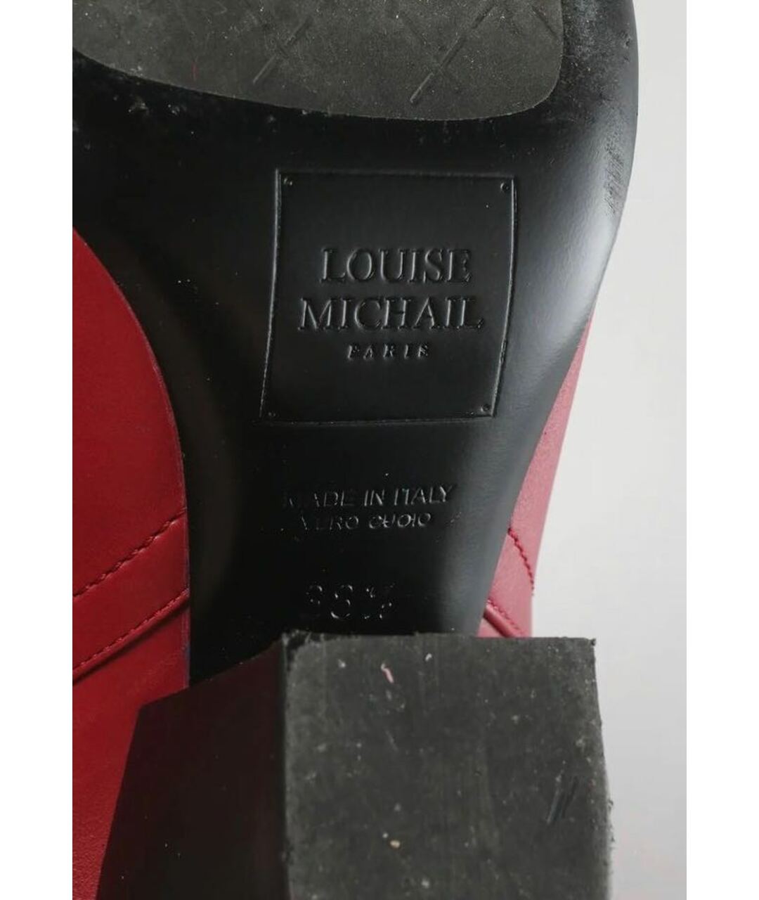 Louise Michail Бордовые кожаные сапоги, фото 4