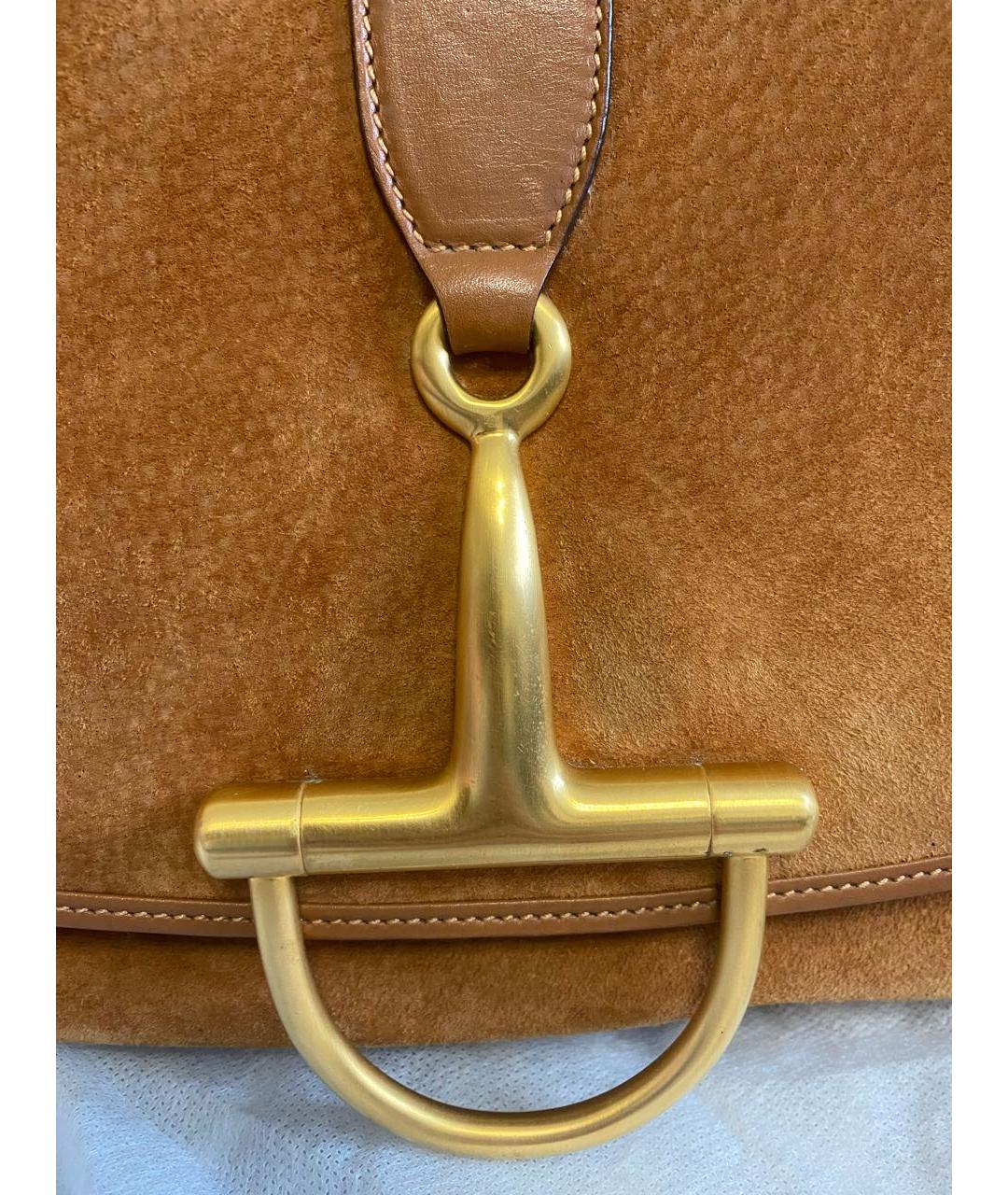 GUCCI Оранжевая замшевая сумка через плечо, фото 8