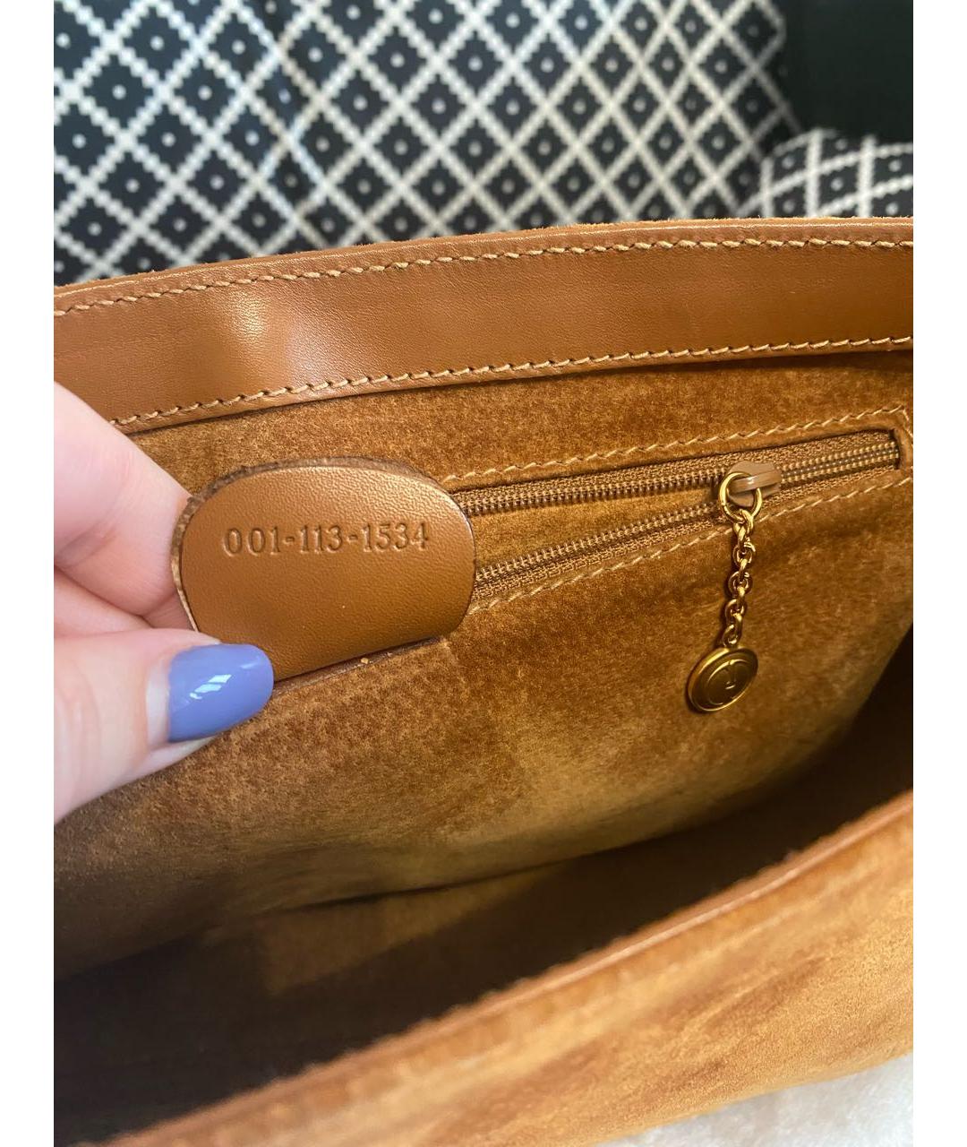 GUCCI Оранжевая замшевая сумка через плечо, фото 6