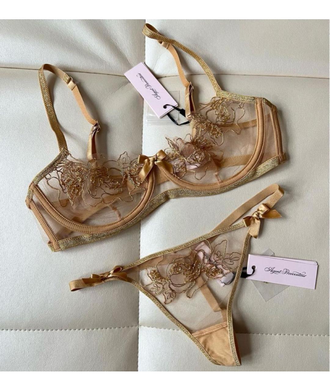 AGENT PROVOCATEUR Золотой комплекты, фото 3