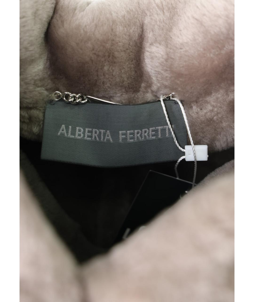 ALBERTA FERRETTI Коричневая дубленка, фото 3