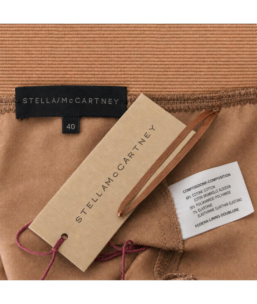 STELLA MCCARTNEY Бежевые хлопковые брюки узкие, фото 6