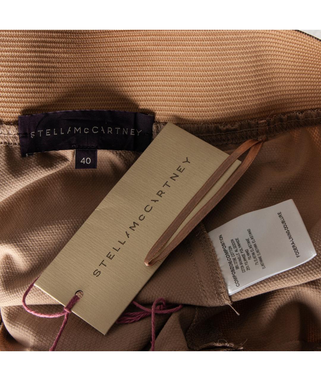 STELLA MCCARTNEY Бежевые хлопковые брюки узкие, фото 6