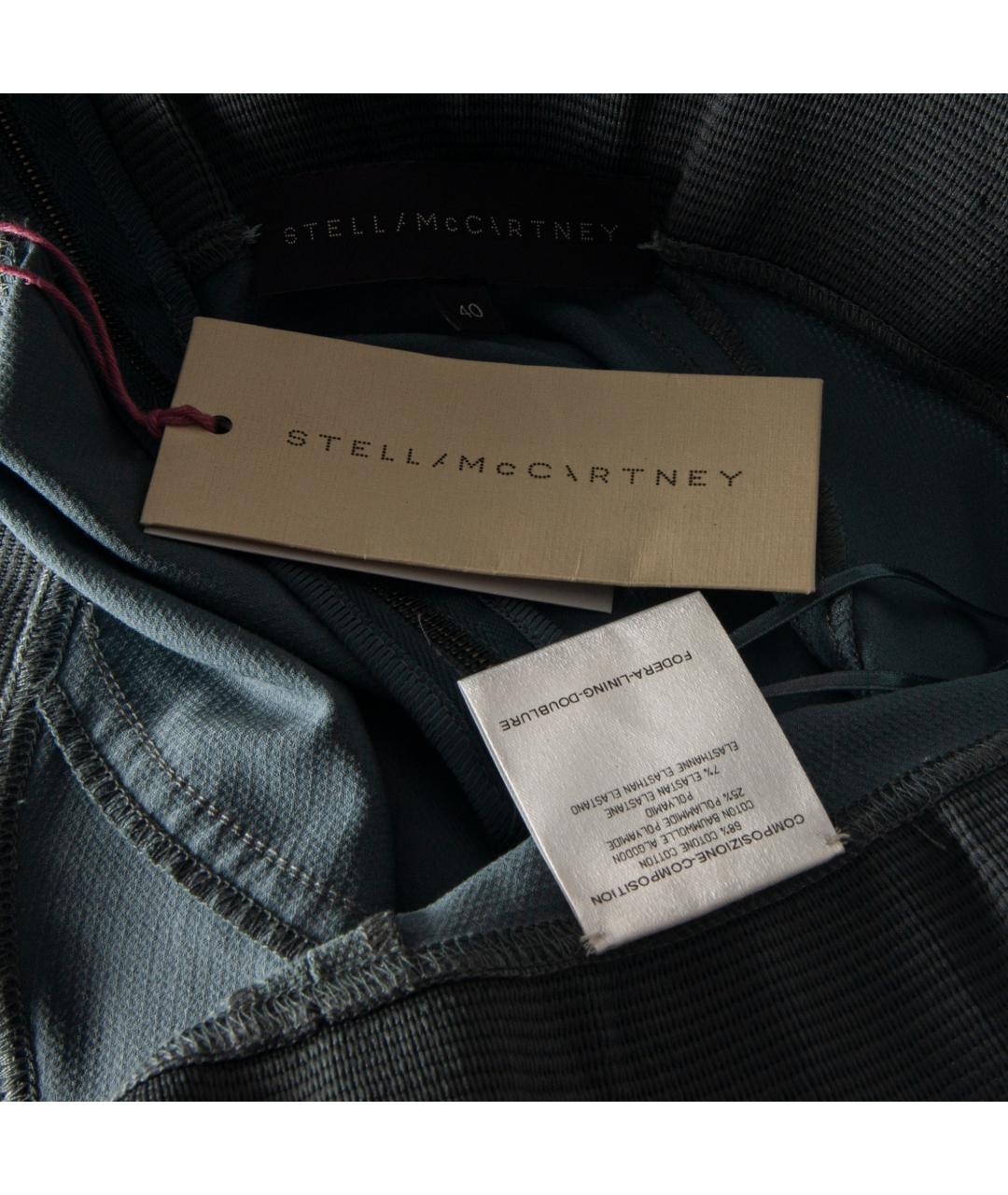 STELLA MCCARTNEY Бирюзовые хлопковые брюки узкие, фото 5