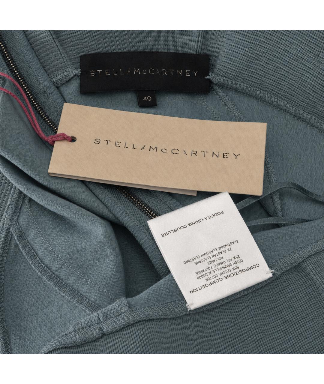 STELLA MCCARTNEY Бирюзовые хлопковые брюки узкие, фото 5