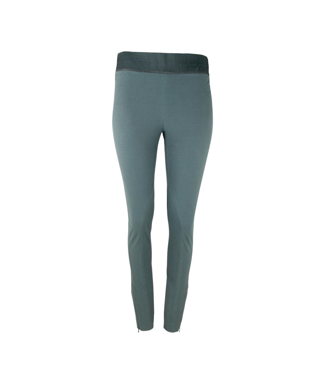 STELLA MCCARTNEY Бирюзовые хлопковые брюки узкие, фото 1