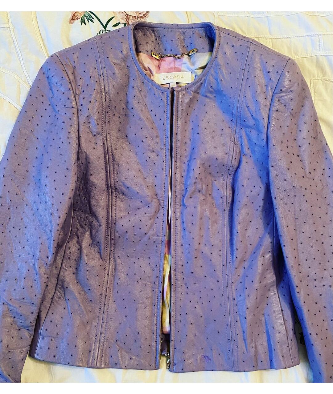 ESCADA Фиолетовая кожаная куртка, фото 2