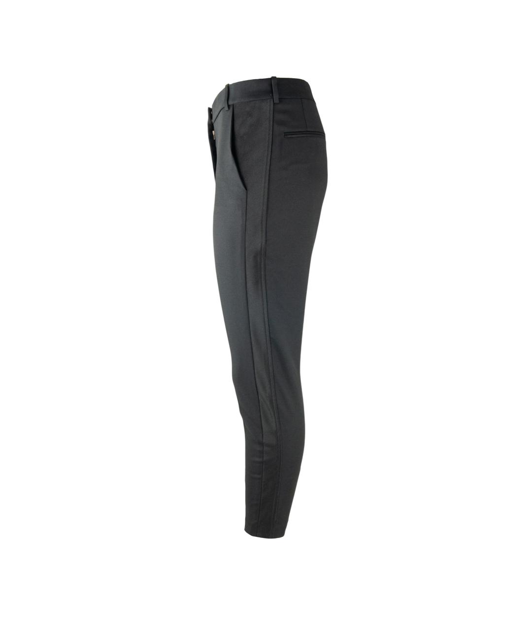 STELLA MCCARTNEY Черные шерстяные прямые брюки, фото 3