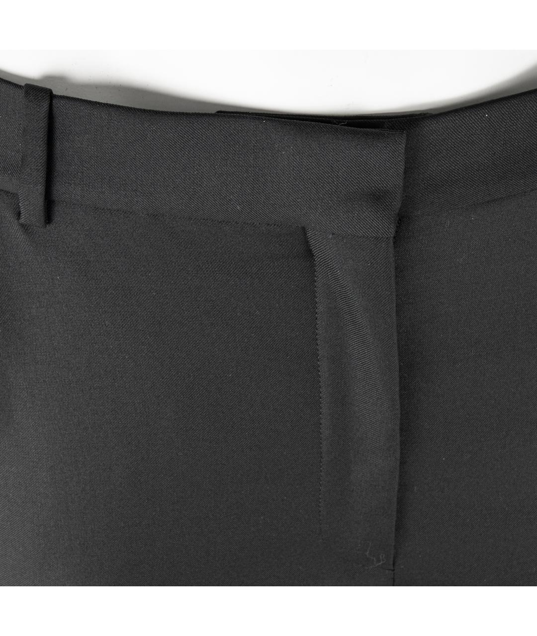 STELLA MCCARTNEY Черные шерстяные прямые брюки, фото 2