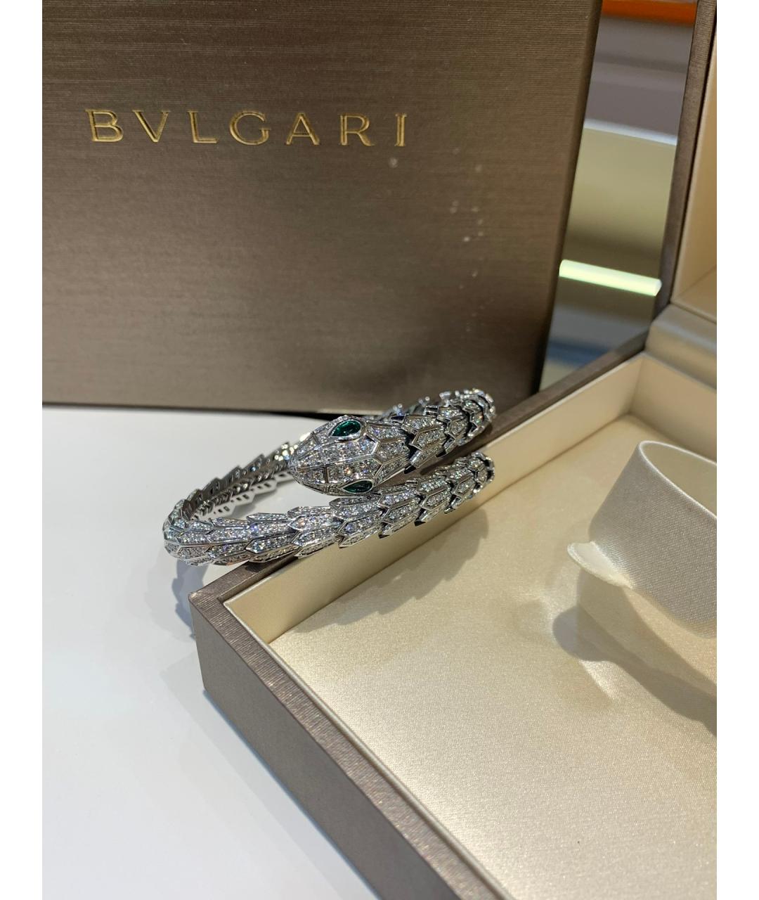 BVLGARI Серебрянный браслет из белого золота, фото 4