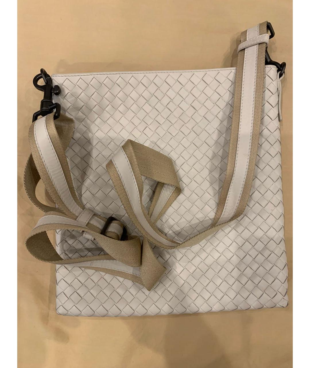 BOTTEGA VENETA Бежевая кожаная сумка на плечо, фото 2