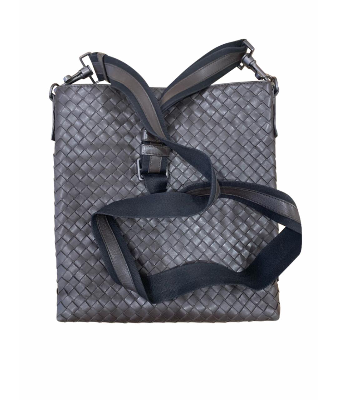 BOTTEGA VENETA Коричневая кожаная сумка на плечо, фото 1