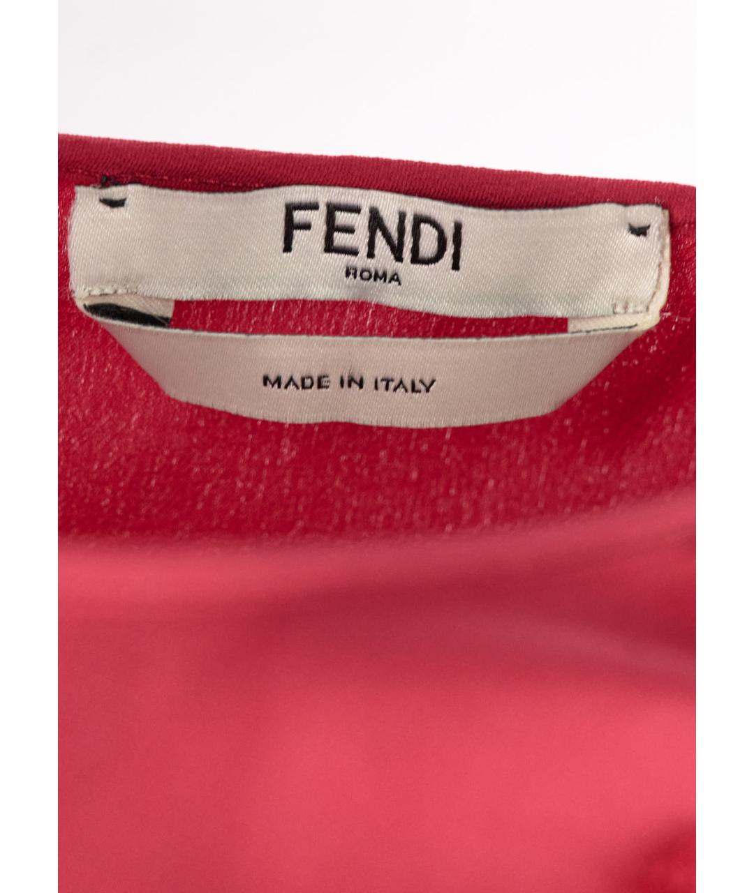 FENDI Красное шелковое вечернее платье, фото 3