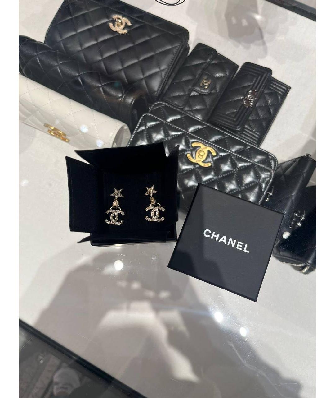 CHANEL Золотые серьги, фото 3