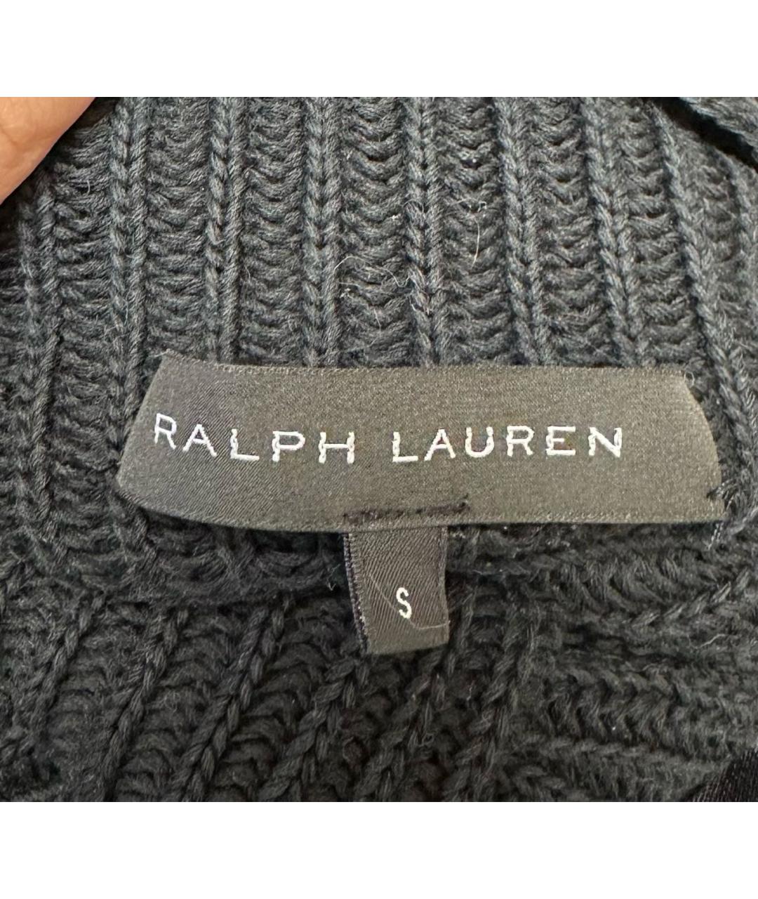 RALPH LAUREN Черный хлопковый джемпер / свитер, фото 3