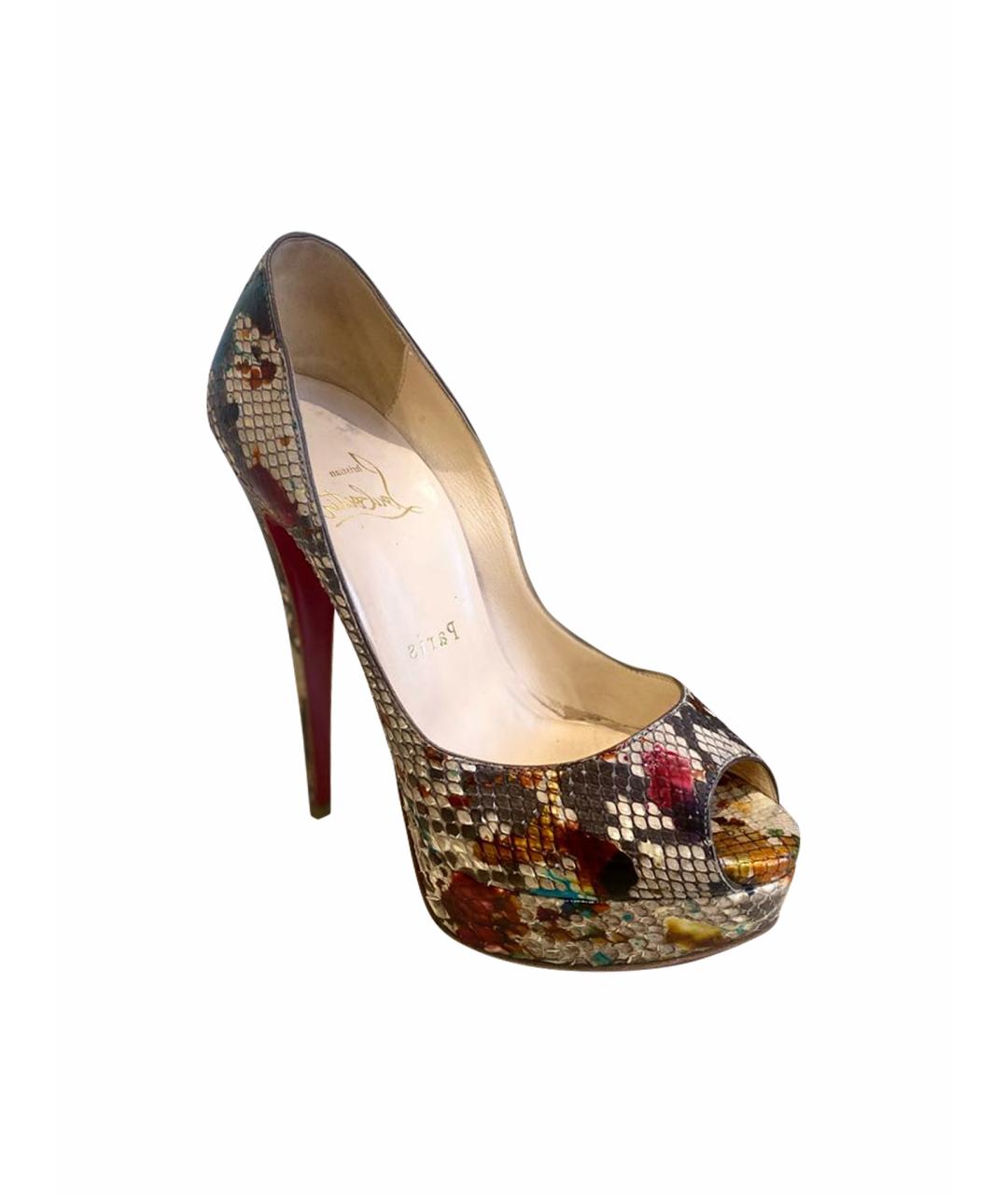 CHRISTIAN LOUBOUTIN Мульти туфли из экзотической кожи, фото 1