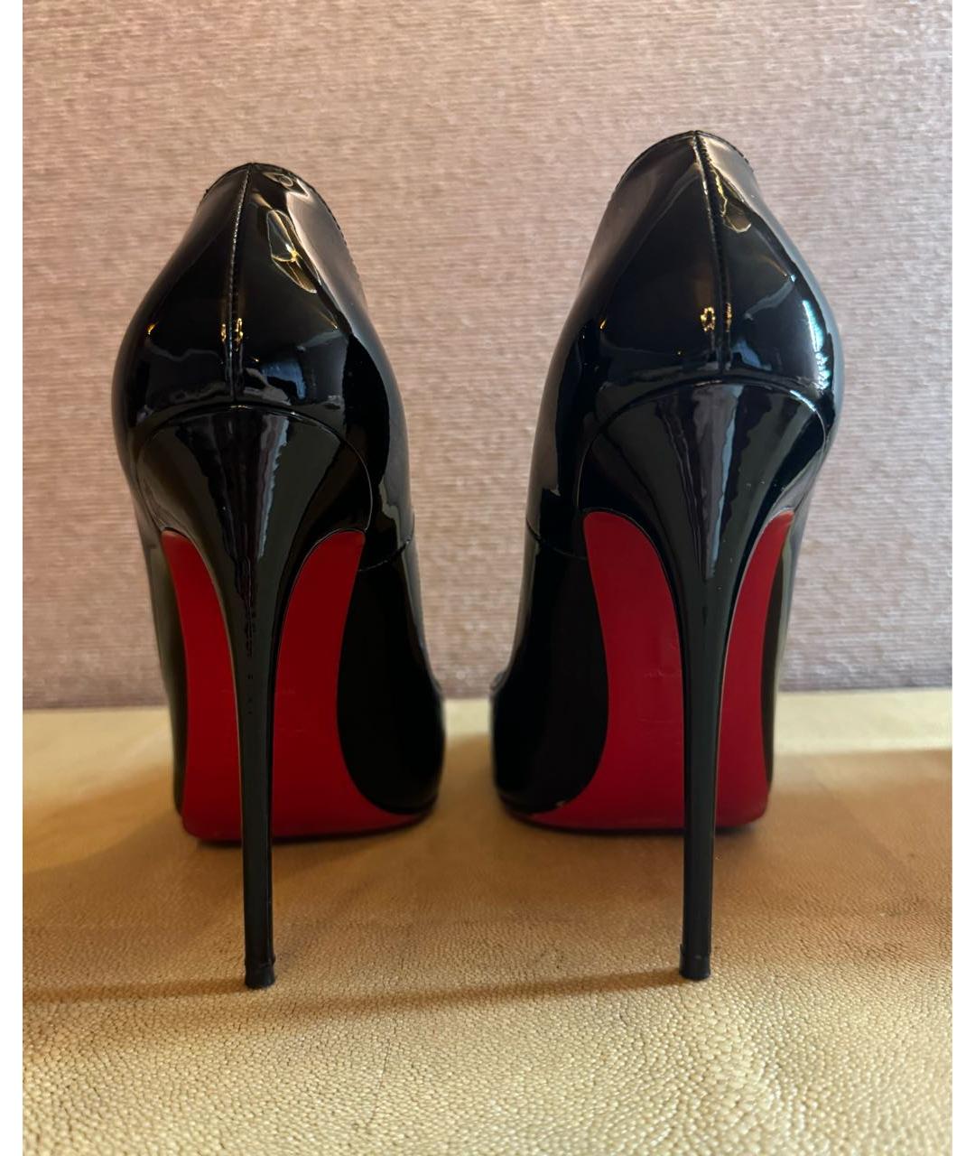 CHRISTIAN LOUBOUTIN Черные туфли из лакированной кожи, фото 3