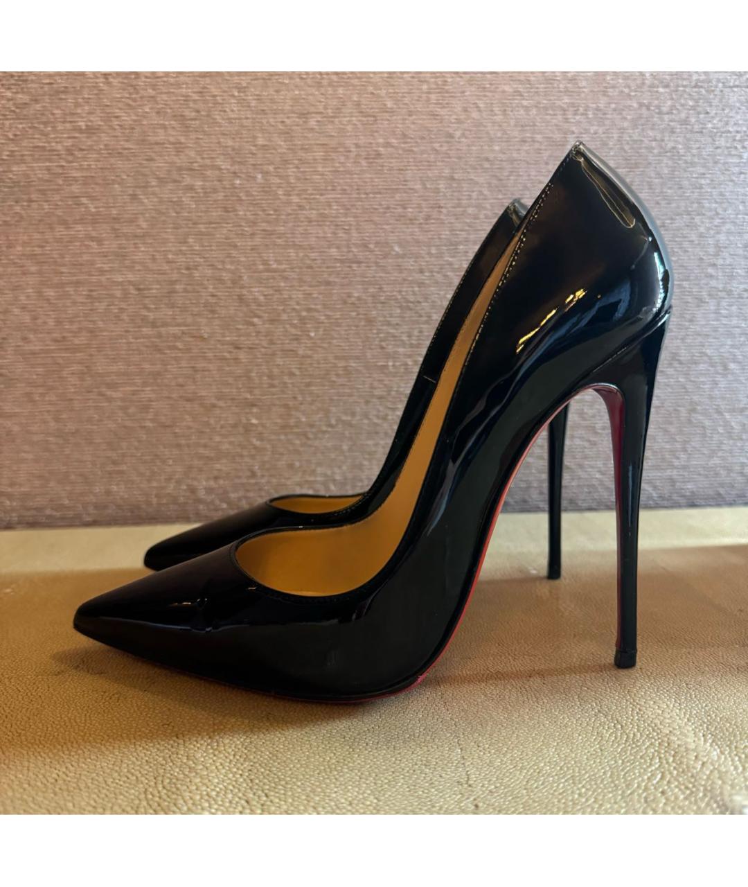 CHRISTIAN LOUBOUTIN Черные туфли из лакированной кожи, фото 6