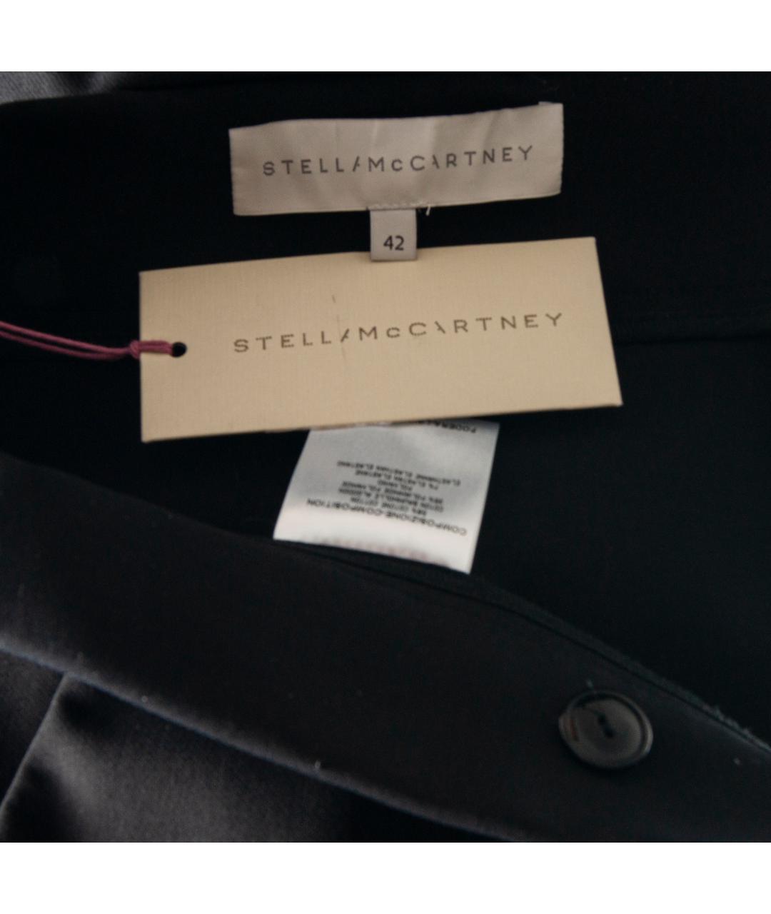 STELLA MCCARTNEY Черные хлопковые брюки узкие, фото 5