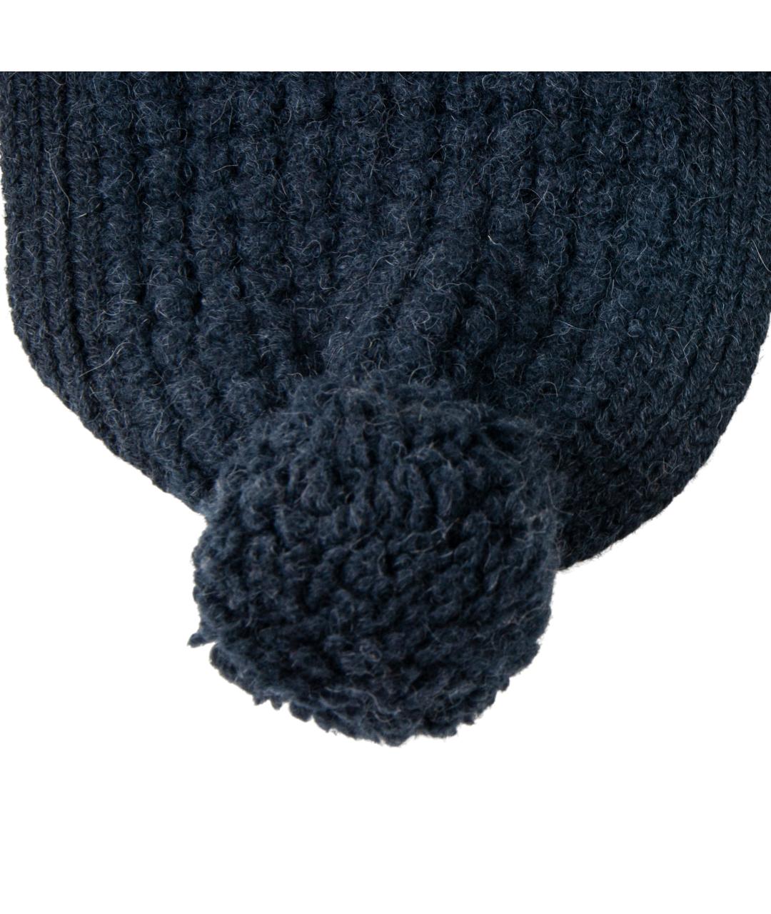 STELLA MCCARTNEY Темно-синий шерстяной шарф, фото 2