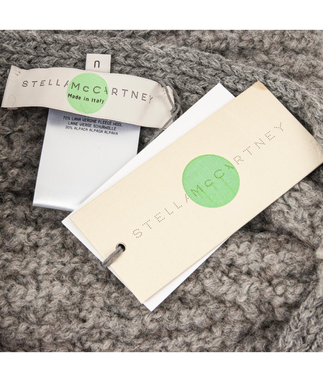 STELLA MCCARTNEY Серый шерстяной шарф, фото 4