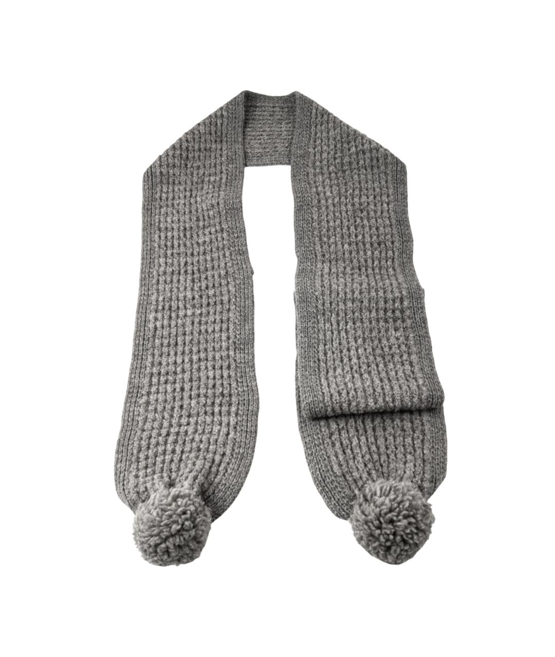 STELLA MCCARTNEY Серый шерстяной шарф, фото 1