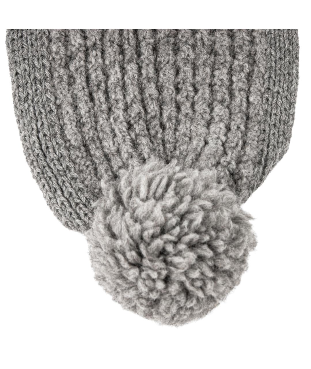 STELLA MCCARTNEY Серый шерстяной шарф, фото 2